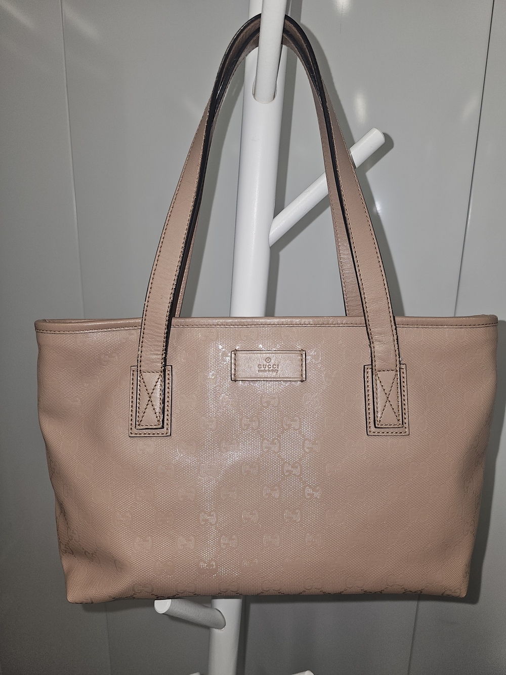 Gucci Beige (Pinkish)Leather Tote Bag